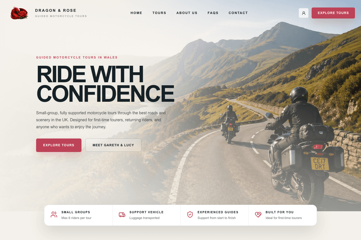 Dragon & Rose Tours homepage